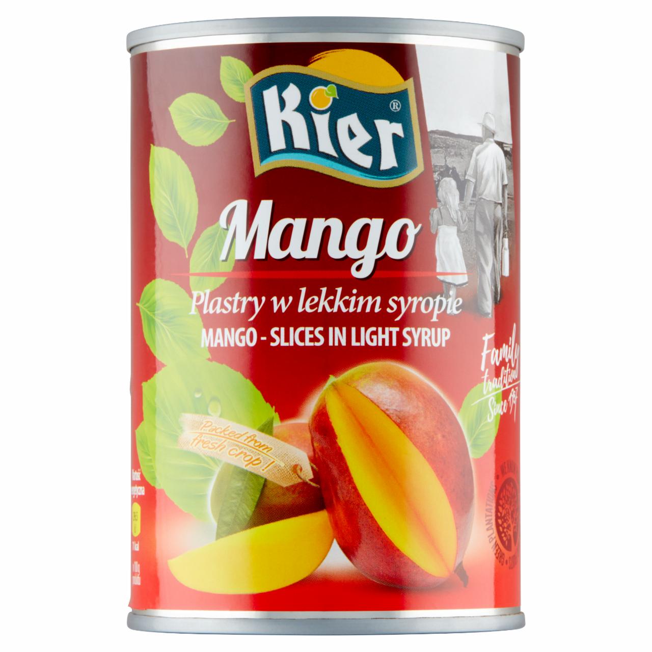 Zdjęcia - Kier Mango plastry w lekkim syropie 425 g