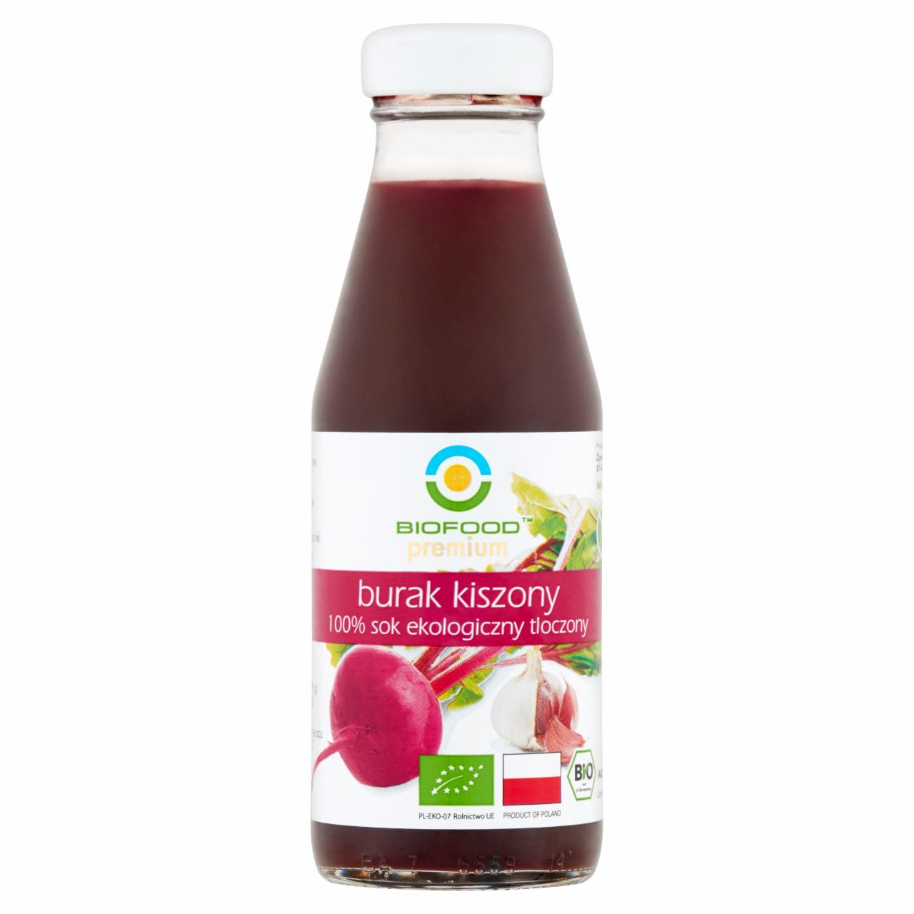 Zdjęcia - BioFood Premium Sok 100% ekologiczny tłoczony burak kiszony 200 ml