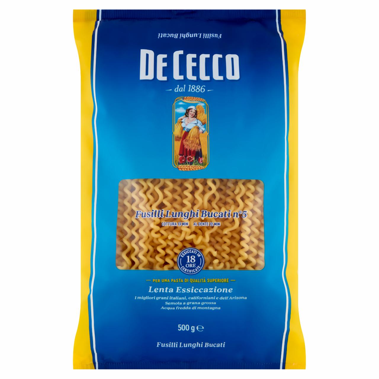 Zdjęcia - De Cecco Durum Wheat Pasta Makaron z pszenicy durum 500 g