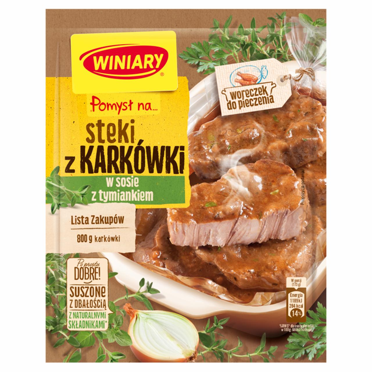 Zdjęcia - Winiary Pomysł na... Steki z karkówki w sosie z tymiankiem 40 g