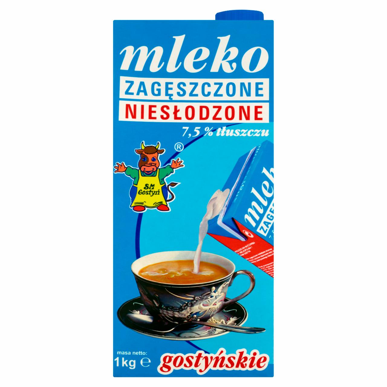 Zdjęcia - Mleko gostyńskie zagęszczone niesłodzone 7,5% SM Gostyń