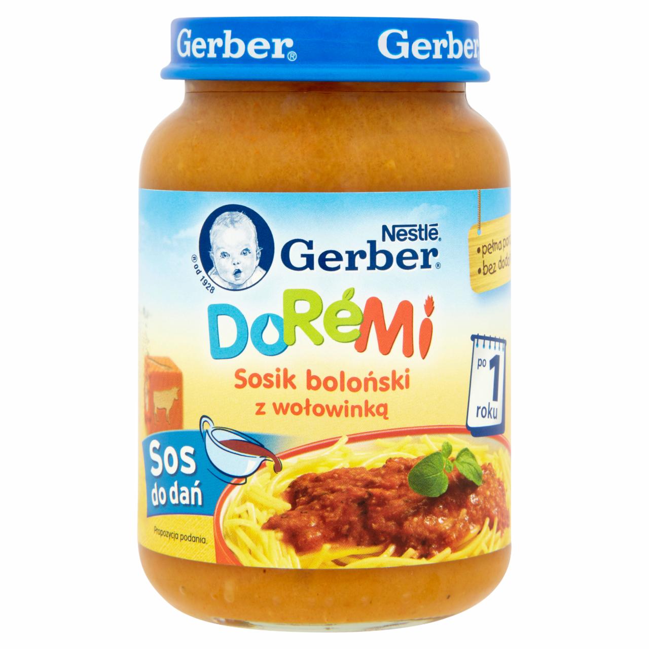 Zdjęcia - Gerber DoReMi Sos do dań Sosik boloński z wołowinką po 1 roku 190 g