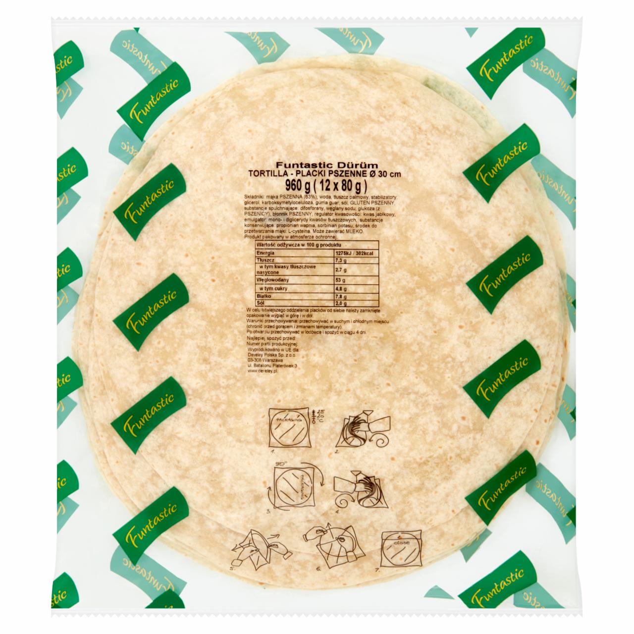 Zdjęcia - Funtastic Tortilla Placki pszenne 960 g (12 sztuk)