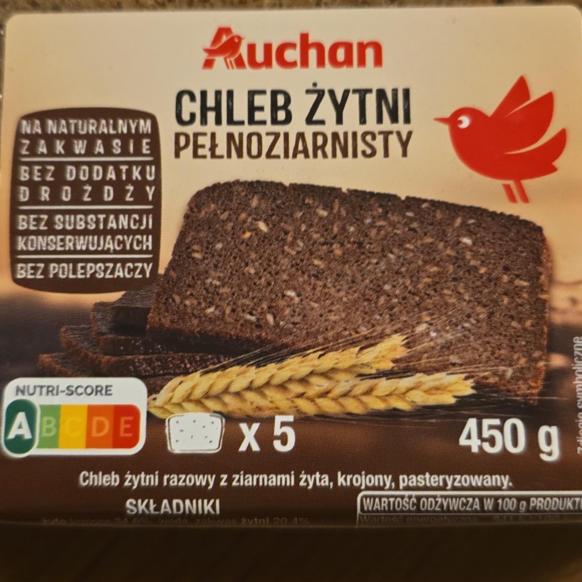 Zdjęcia - Chleb żytni pełnoziarnisty Auchan