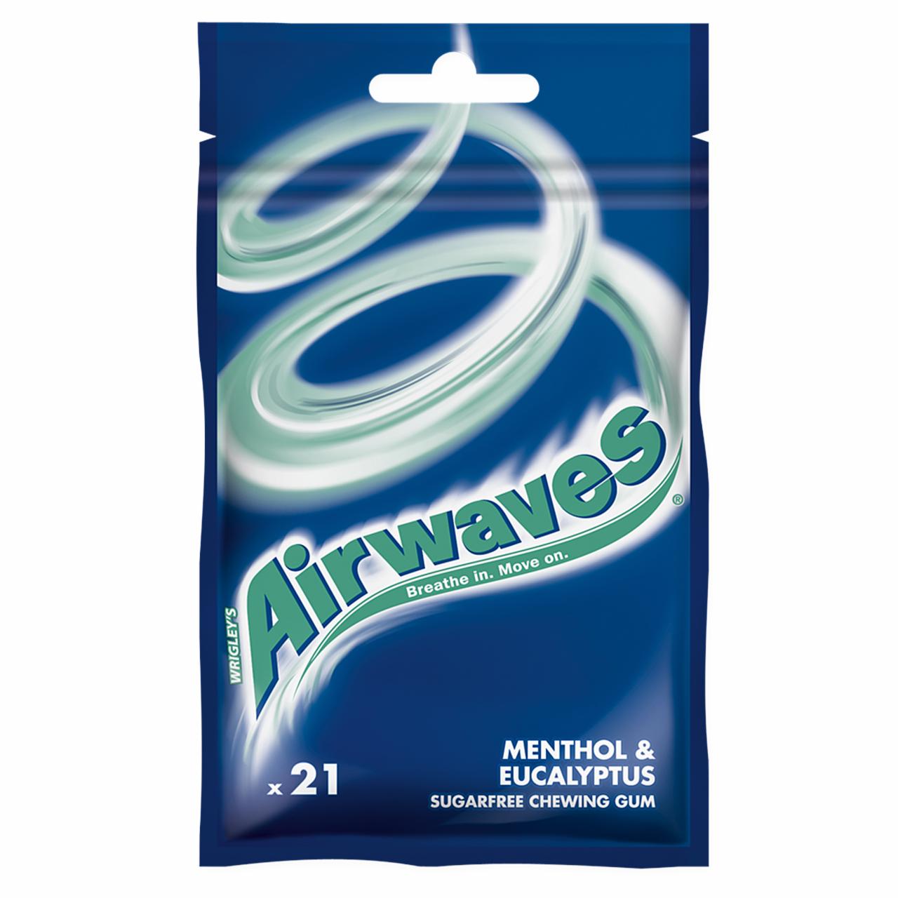 Zdjęcia - Airwaves Menthol & Eucalyptus Guma do żucia bez cukru 29 g (21 drażetek)