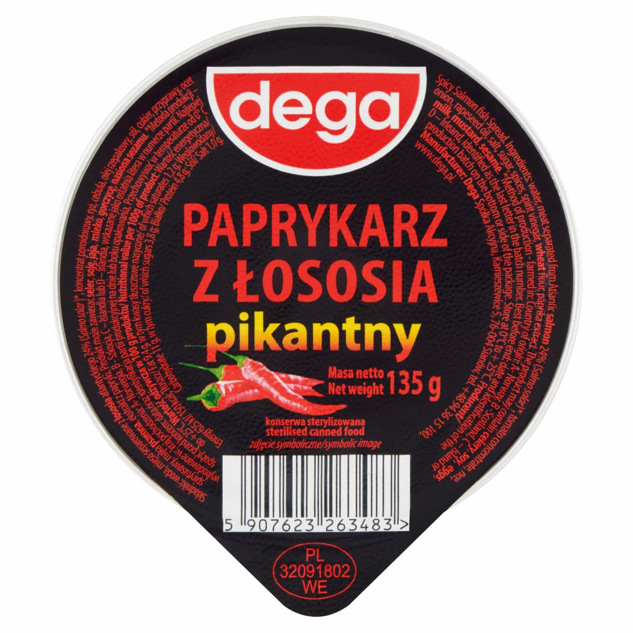 Zdjęcia - dega Paprykarz z łososia pikantny 135 g