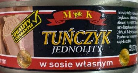 Zdjęcia - Tuńczyk jednolity w sosie własnym M&K