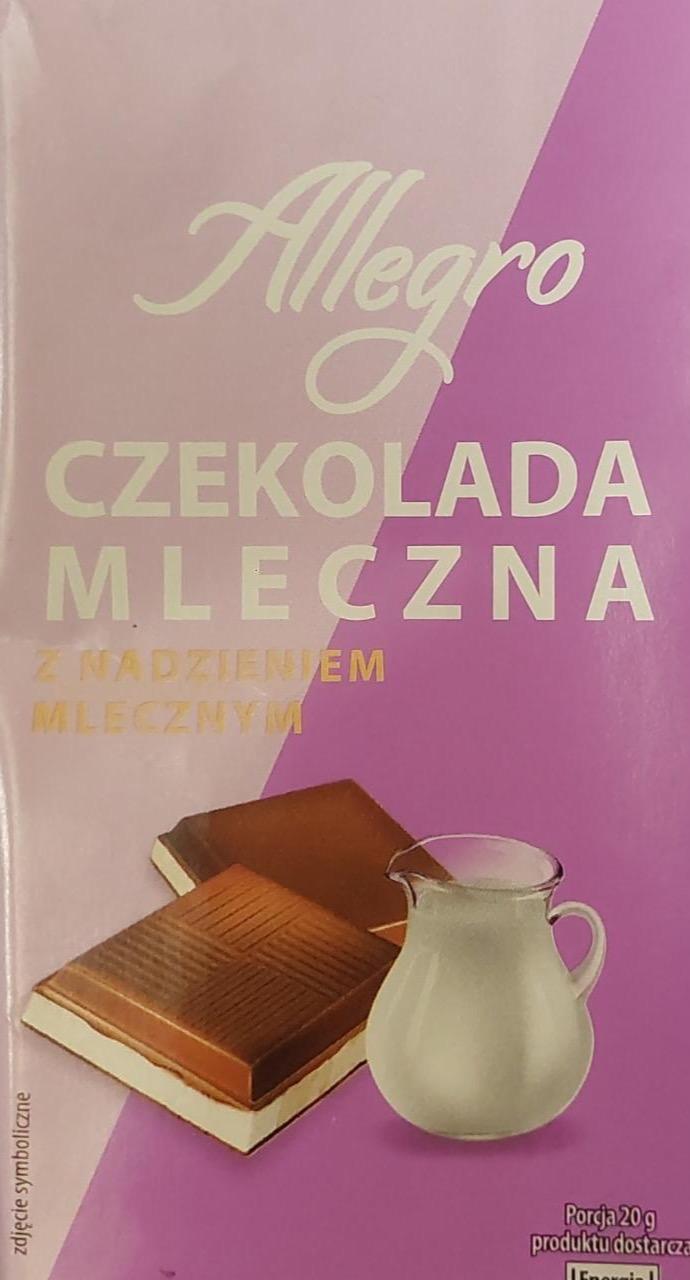 Zdjęcia - Czekolada mleczna z nadzieniem mlecznym Allegro