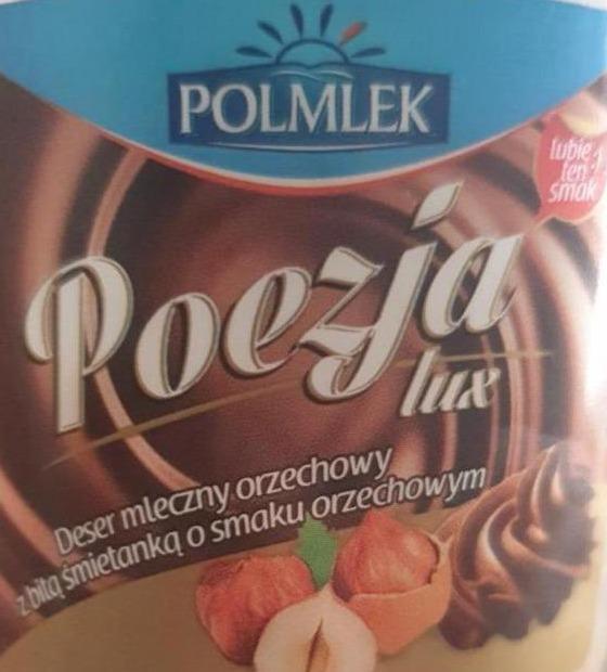 Zdjęcia - Poezja Lux deser mleczny orzechowy z bitą śmietanką o smaku orzechowym Polmlek