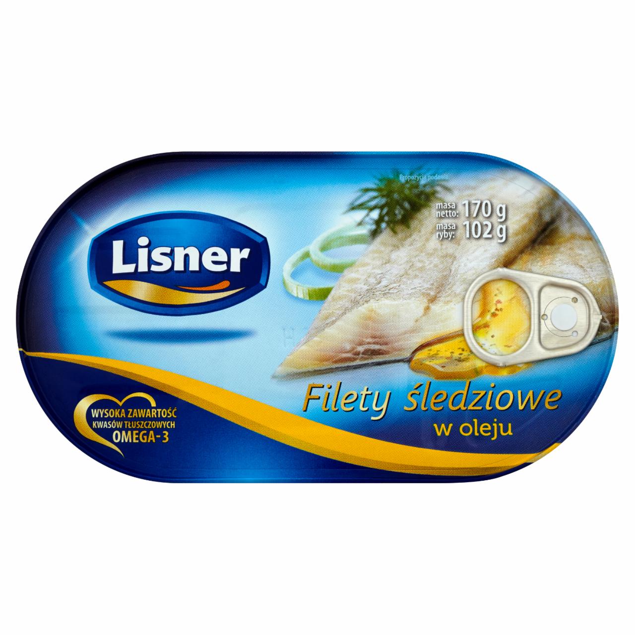 Zdjęcia - Filety śledziowe w oleju Lisner