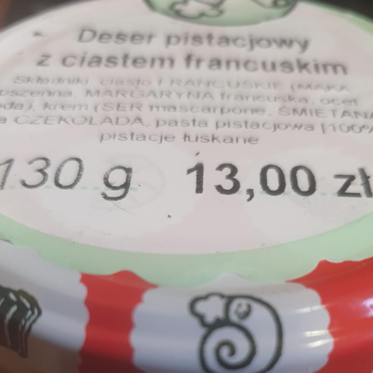 Zdjęcia - Deser pistacjowy z ciastem francuskim Ślimak