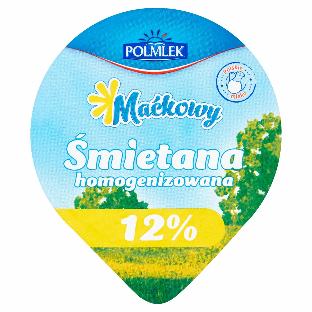 Zdjęcia - Polmlek Maćkowy Śmietana homogenizowana 12% 200 g