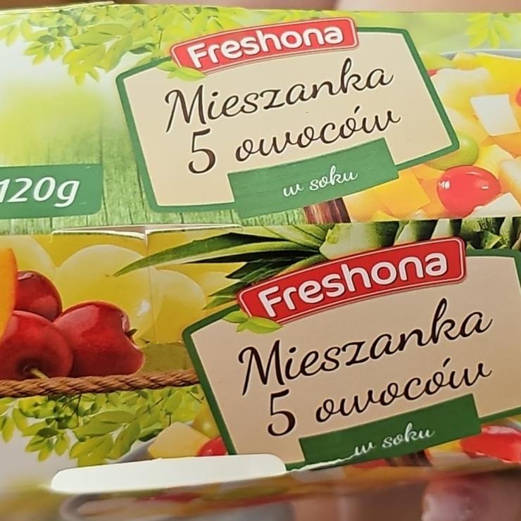 Zdjęcia - Mieszanka 5 owoców w soku Freshona