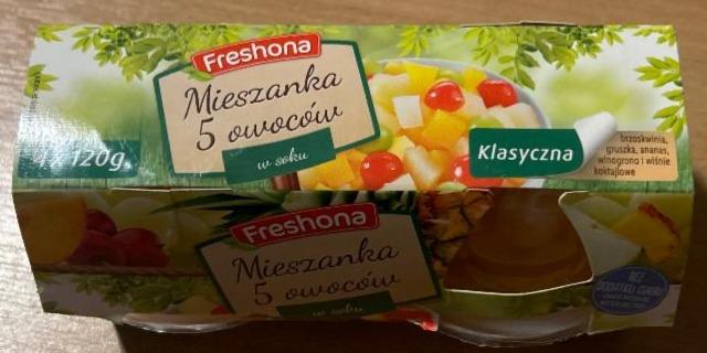 Zdjęcia - Mieszanka 5 owoców w soku Freshona