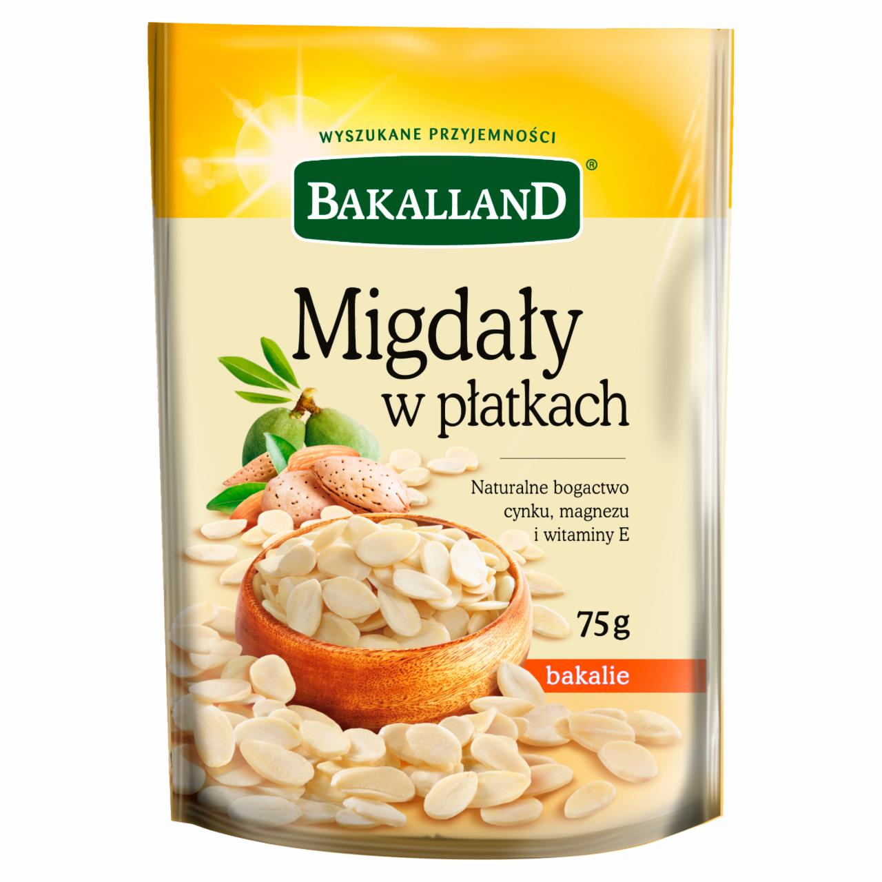 Zdjęcia - Bakalland Migdały orzechy w płatkach 75 g