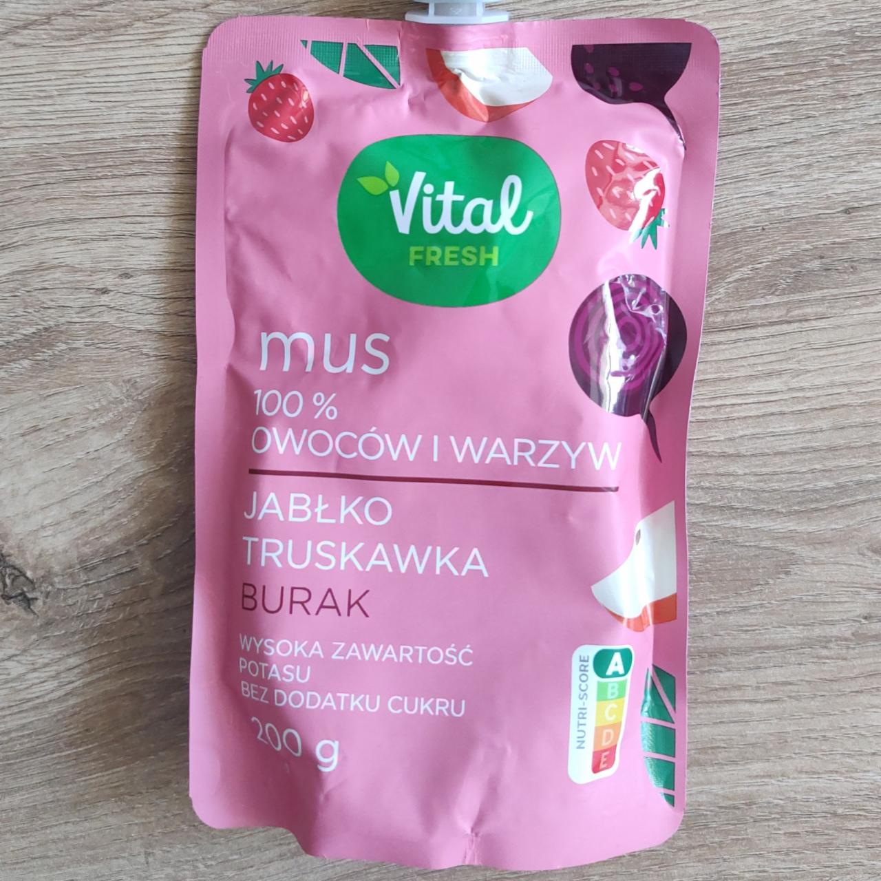 Zdjęcia - mus jabłko truskawka i burak Vital fresh