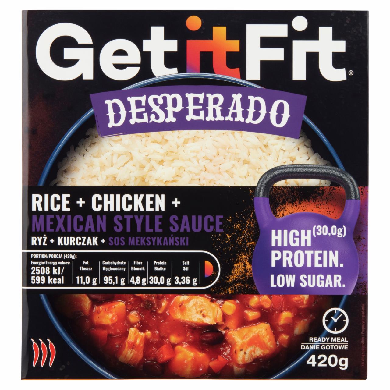 Zdjęcia - Get it Fit Desperado Ryż + kurczak + sos meksykański 420 g