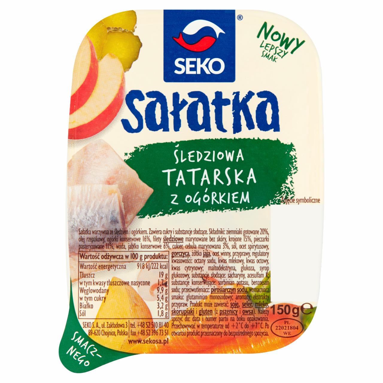 Zdjęcia - sałatka śledziowa tatarska z ogórkiem Seko