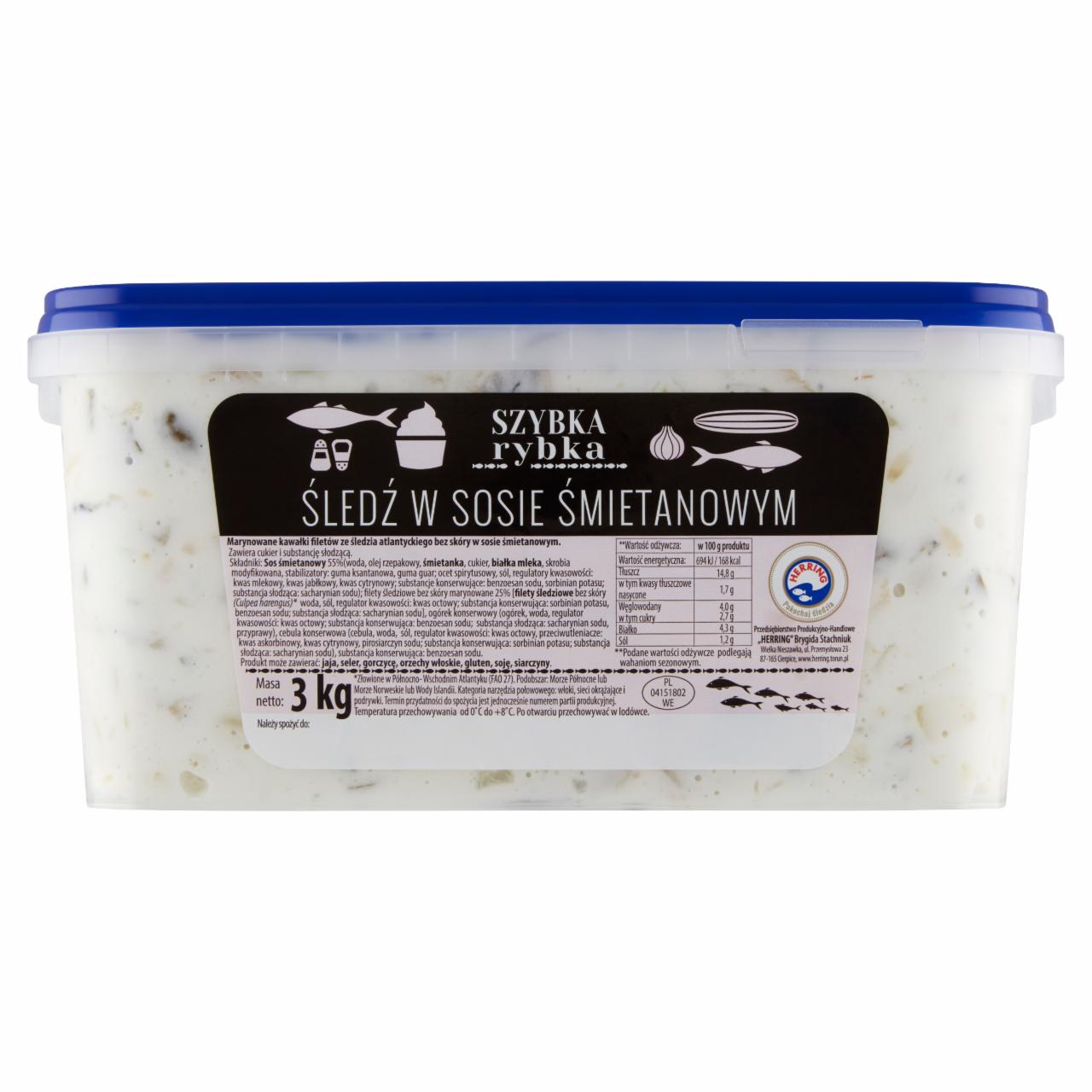 Zdjęcia - Herring Szybka rybka Śledź w sosie śmietanowym 3 kg