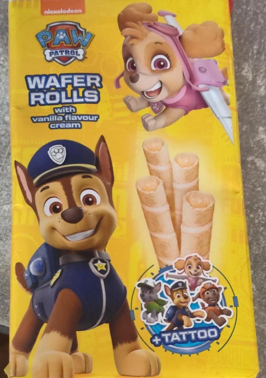 Zdjęcia - Wafer Rolls with vanilla flavour cream Paw Patrol