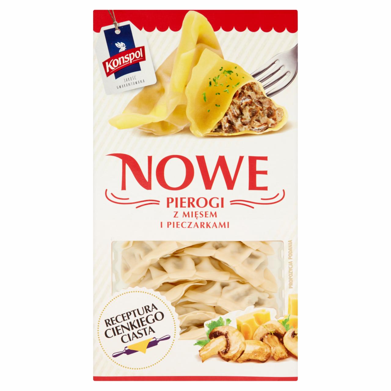 Zdjęcia - Nowe Pierogi z mięsem i pieczarkami 230 g Konspol