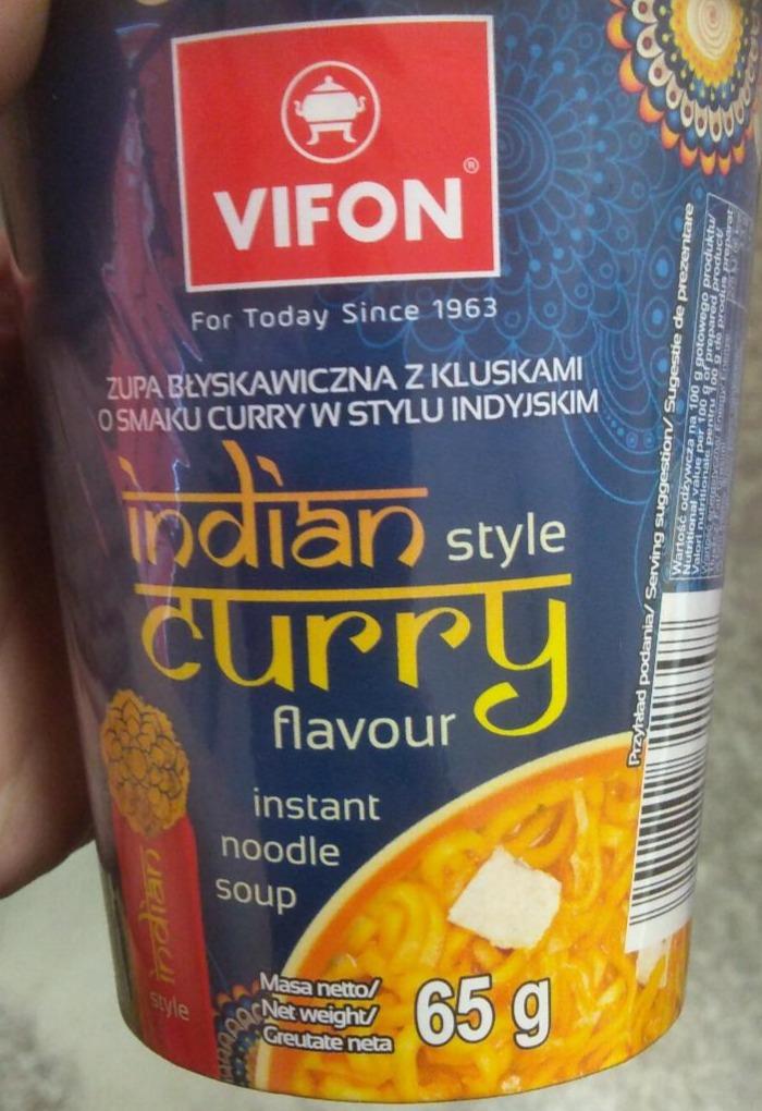 Zdjęcia - Zupa z kluskami o smaku curry w stylu indyjskim Vifon