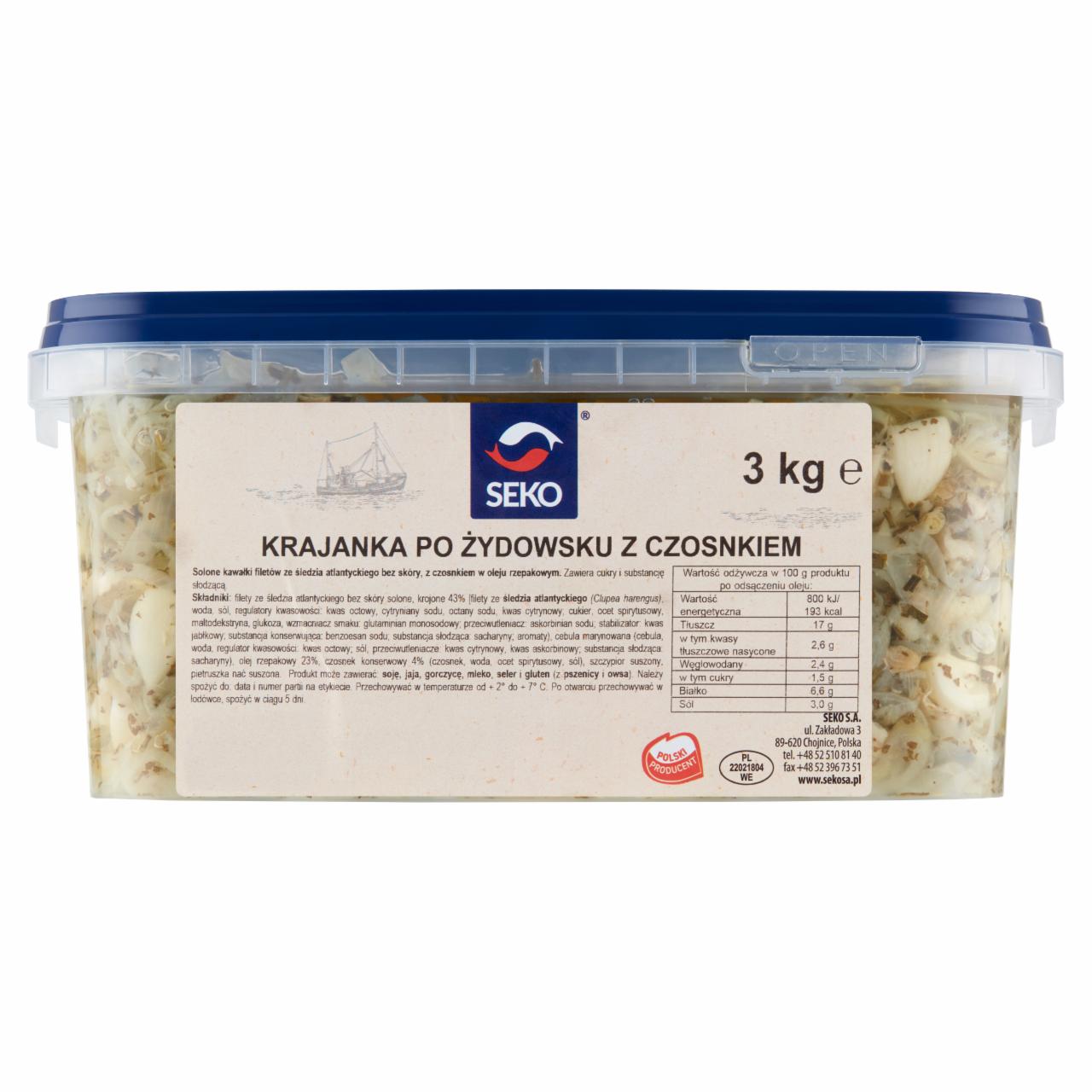 Zdjęcia - Seko Krajanka po żydowsku z czosnkiem 3 kg