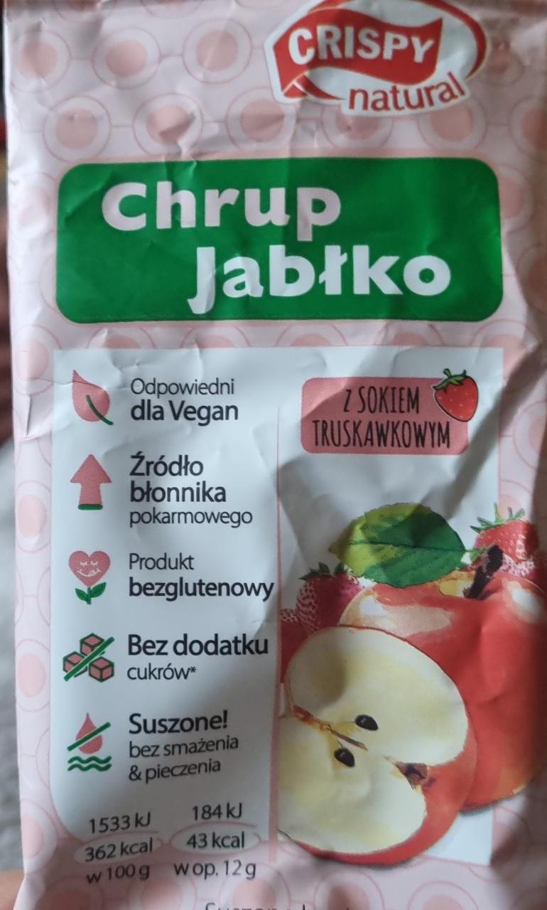 Zdjęcia - Crispy Natural Chrupsy Suszone kostki jabłka z sokiem truskawkowym 12 g