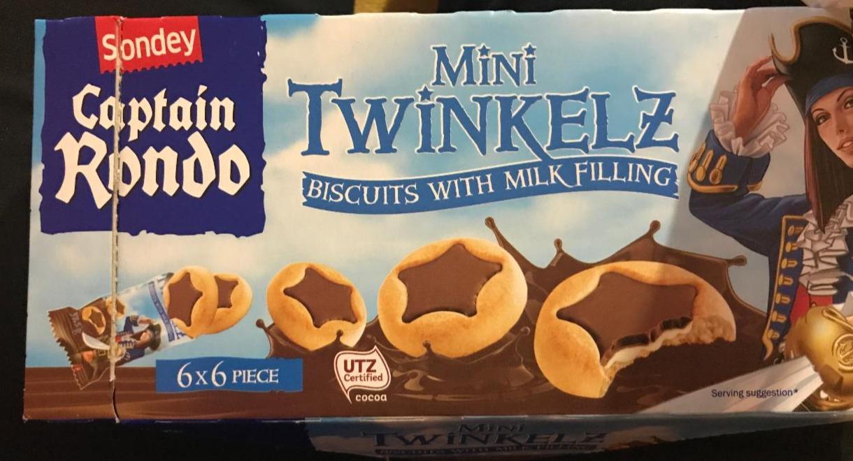 Zdjęcia - Captain Rondo Mini twinkelz biscuits with milk filling Sondey