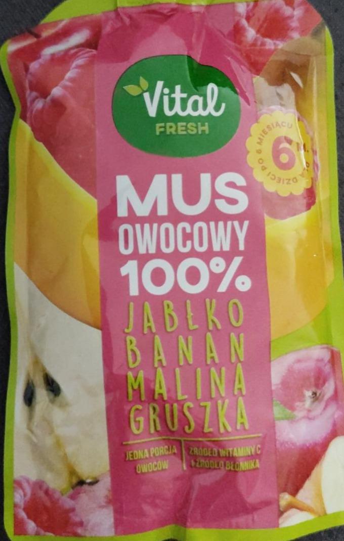 Zdjęcia - mus owocowy 100% jabłko banan malina gruszka Vital Fresh