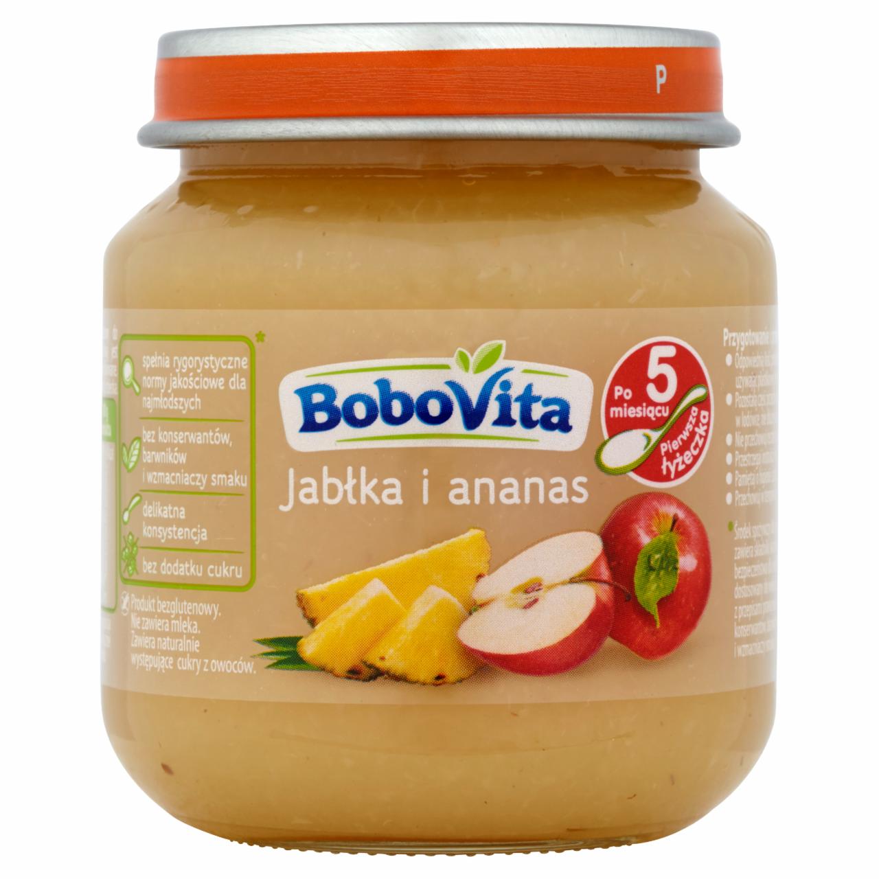 Zdjęcia - BoboVita Jabłka i ananas po 5 miesiącu 125 g