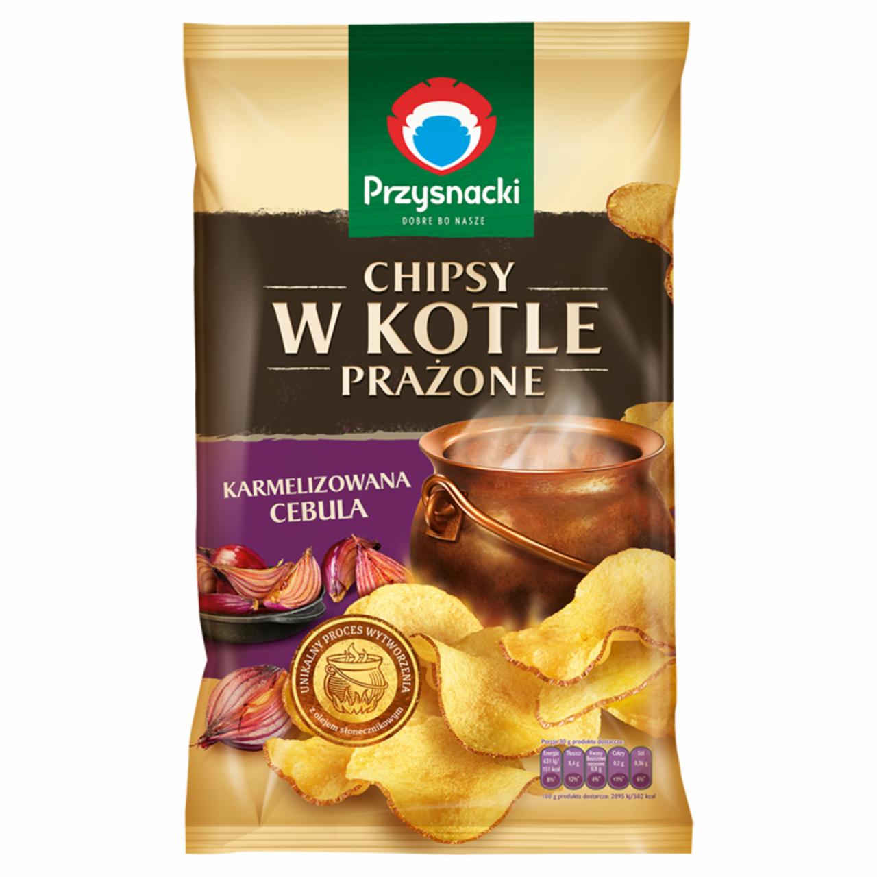 Zdjęcia - Przysnacki Chipsy w kotle prażone o smaku karmelizowana cebula 125 g