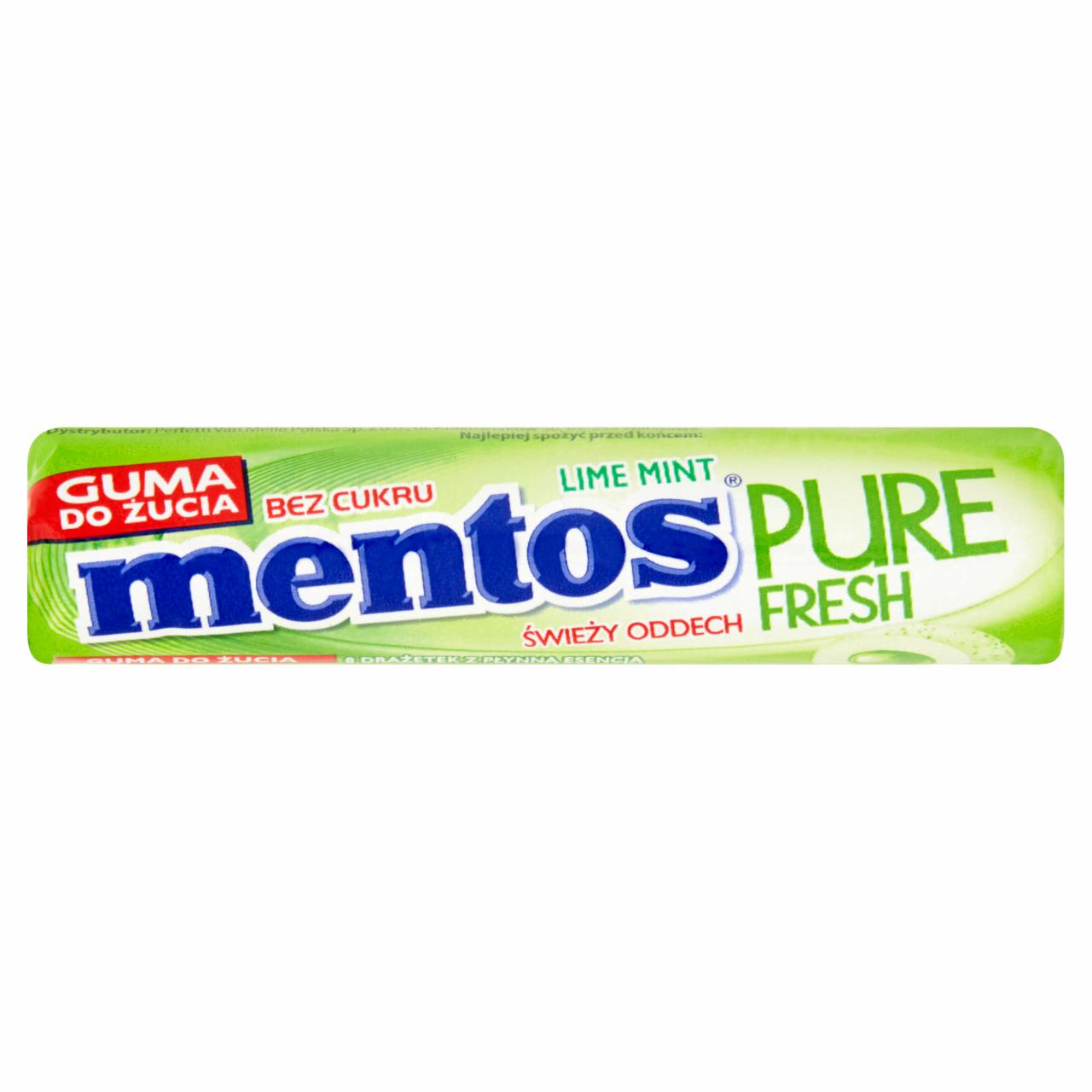 Zdjęcia - Mentos Pure Fresh Lime Mint Guma do żucia bez cukru 15,5 g (8 sztuk)