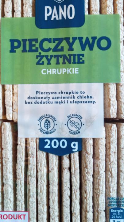 Zdjęcia - Pieczywo żytnie chrupkie Pano