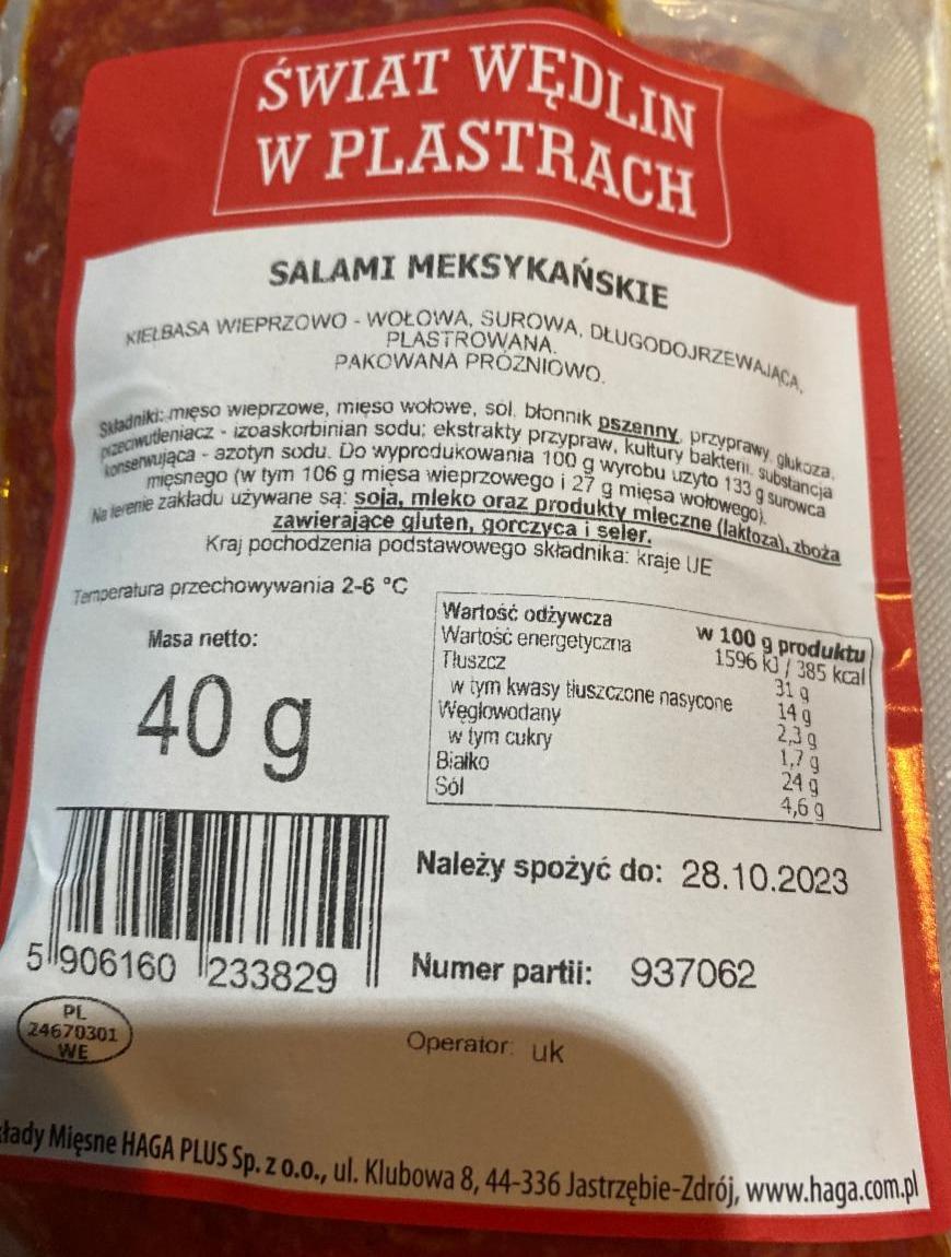 Zdjęcia - Salami meksykańskie Świat wędlin w plastrach