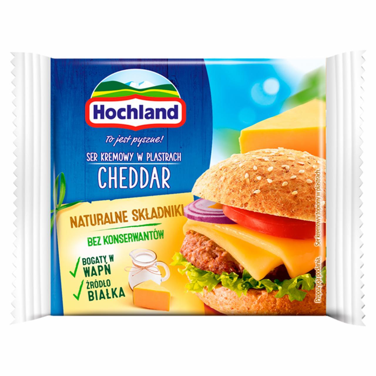 Zdjęcia - Hochland Ser kremowy w plastrach cheddar 130 g