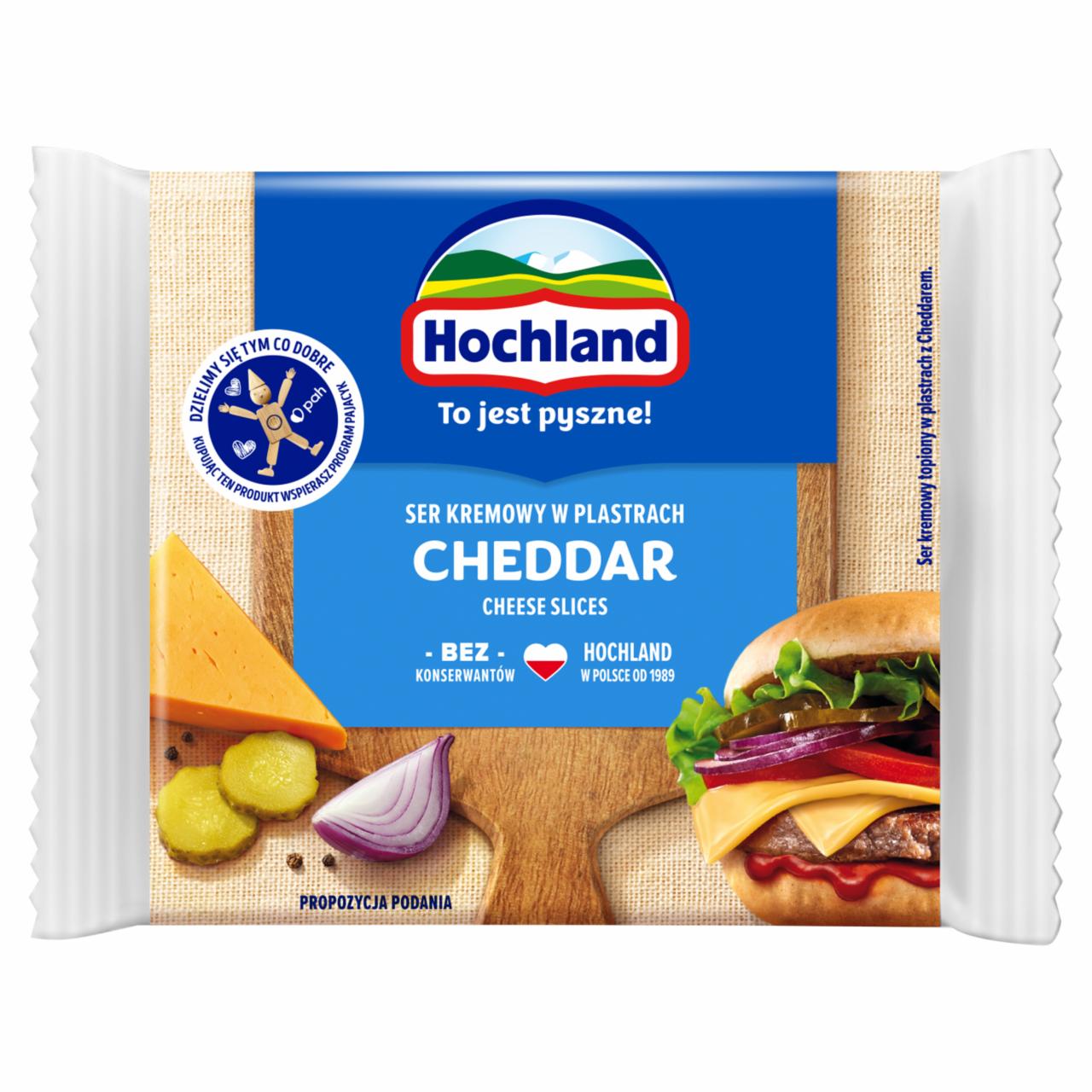 Zdjęcia - Hochland Ser kremowy w plastrach cheddar 130 g