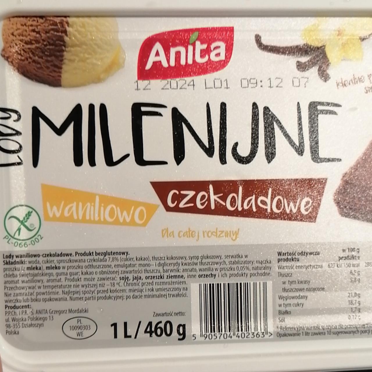 Zdjęcia - Lody milenijne waniliowo czekoladowe Anita