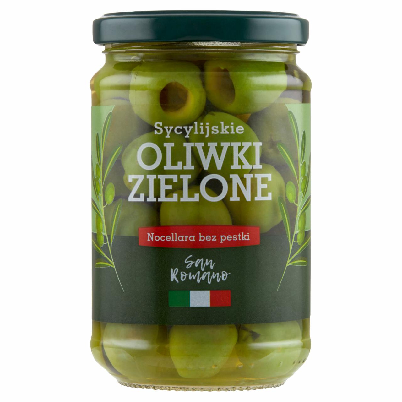 Zdjęcia - San Romano Sycylijskie oliwki zielone Nocellara bez pestki