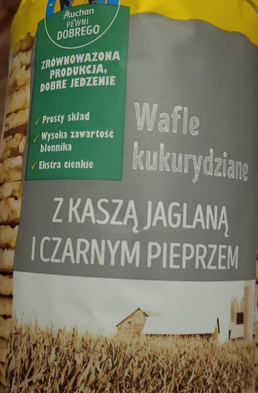 Zdjęcia - Wafle kukurydziane z kaszą jaglaną i czarnym pieprzem Auchan