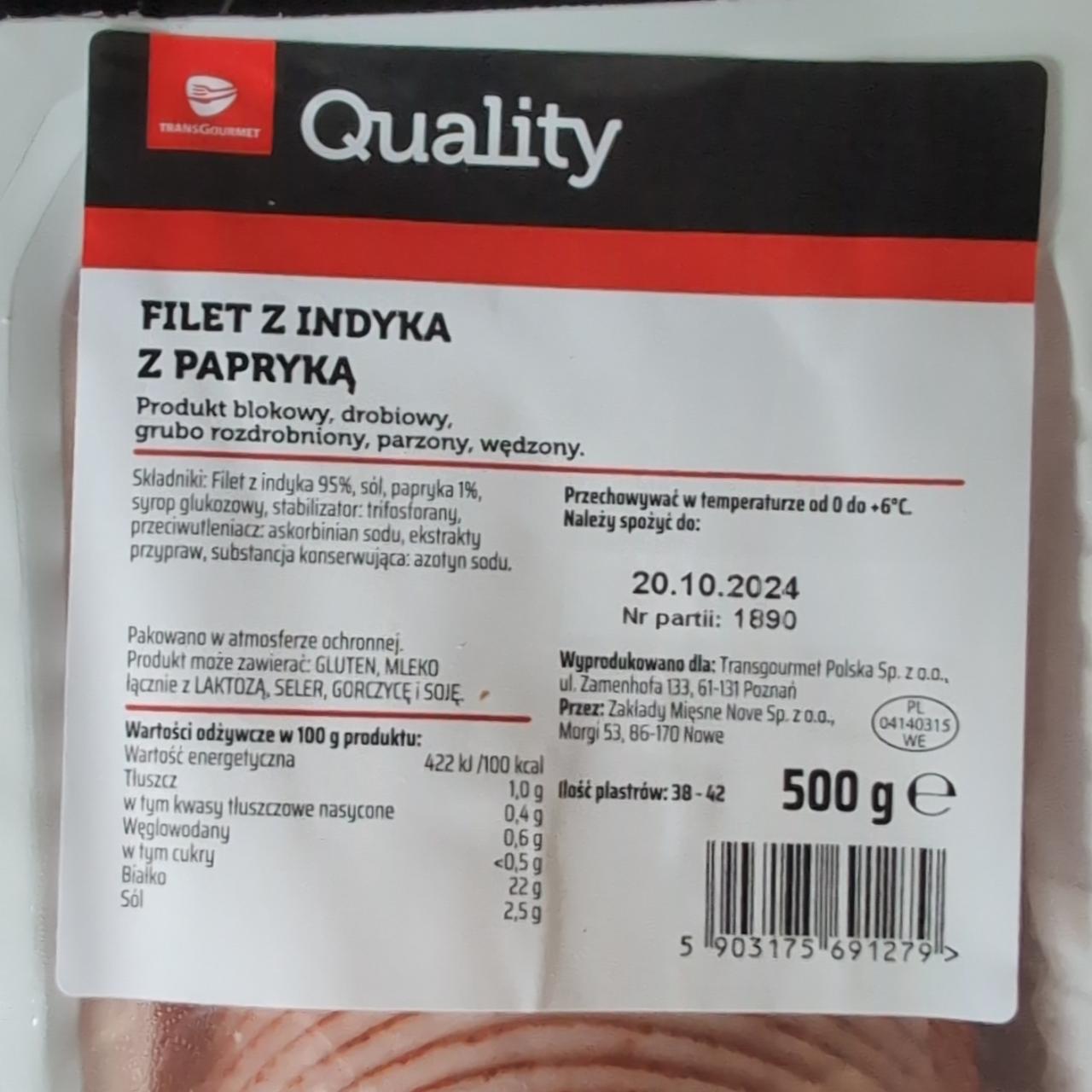 Zdjęcia - Quality filet z indyka z papryką Transgourmet