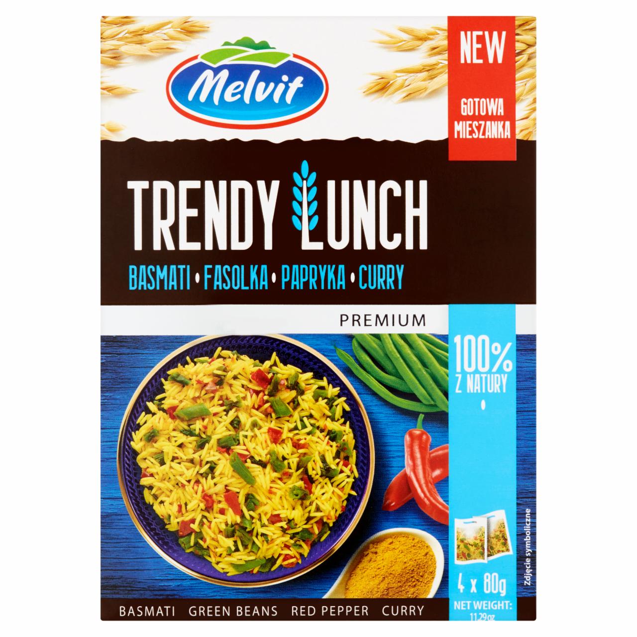 Zdjęcia - Melvit Premium Trendy Lunch basmati fasolka papryka curry 320 g (4 x 80 g)