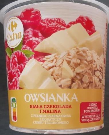 Zdjęcia - Owsianka biała czekolada i malina Carrefour