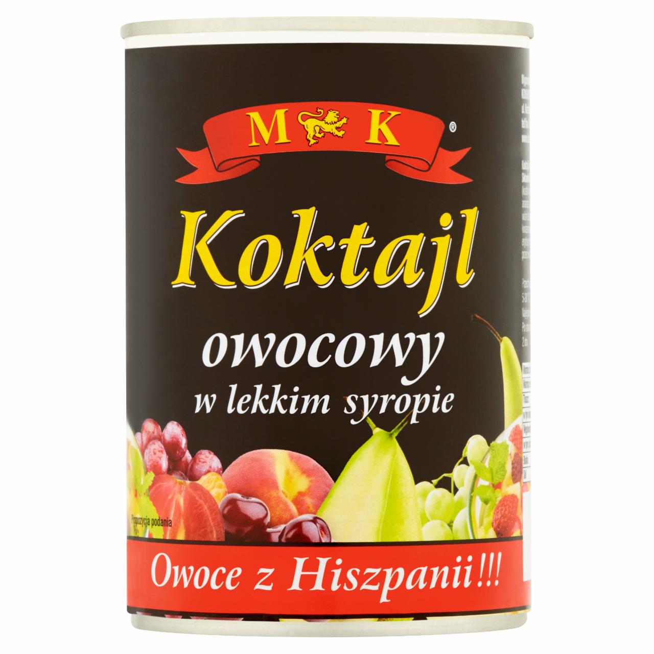 Zdjęcia - MK Koktajl owocowy w lekkim syropie 410 g