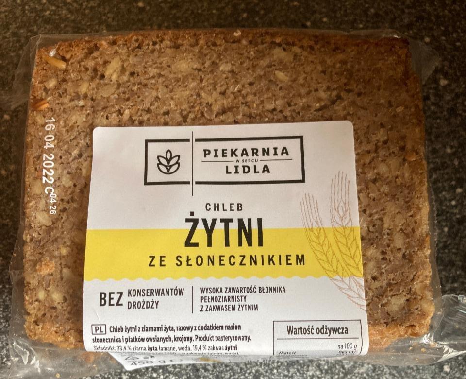 Zdjęcia - Chleb żytni ze słonecznikiem Piekarnia Lidla