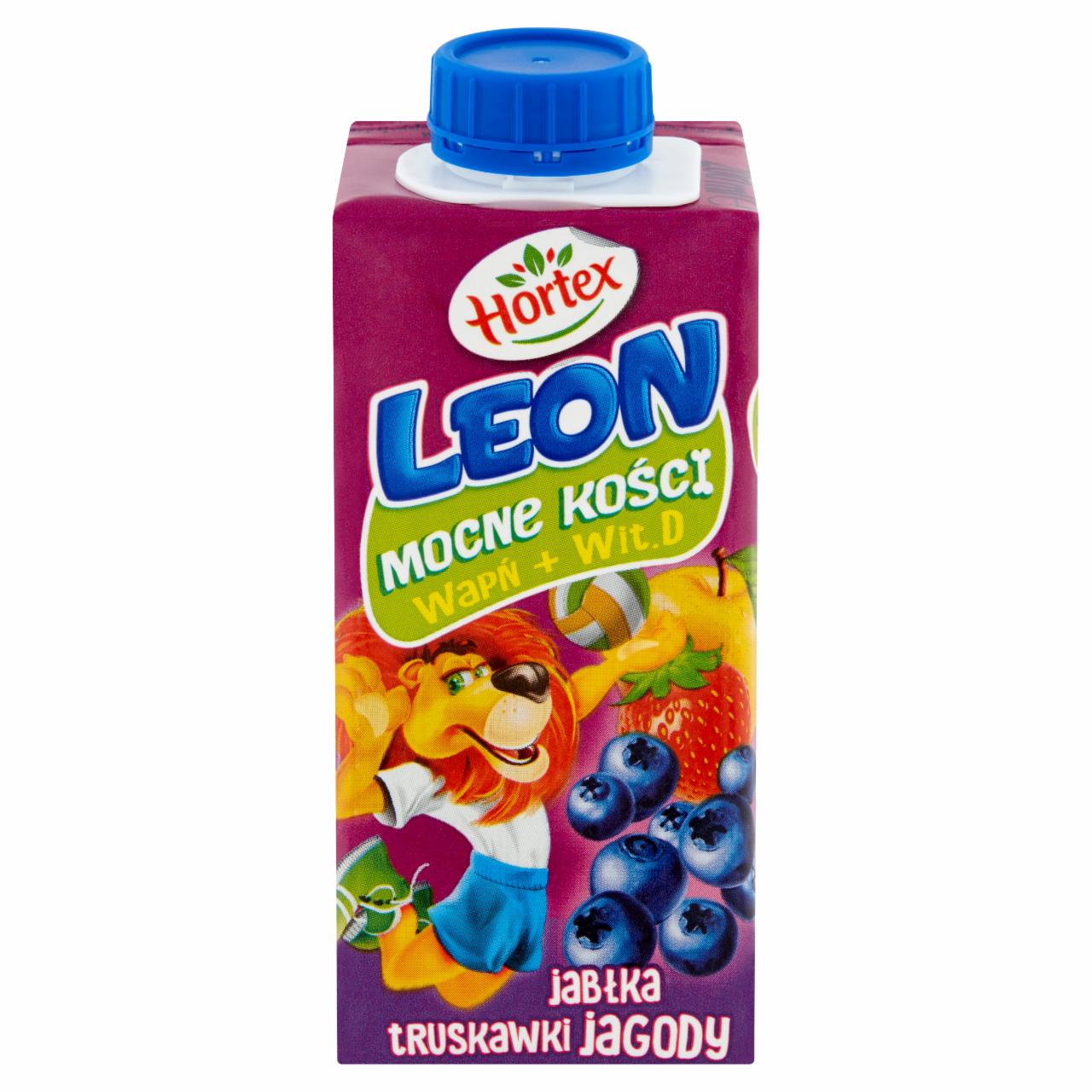 Zdjęcia - Hortex Leon i Przyjaciele Napój wieloowocowy jabłka truskawki aronia jagody 200 ml