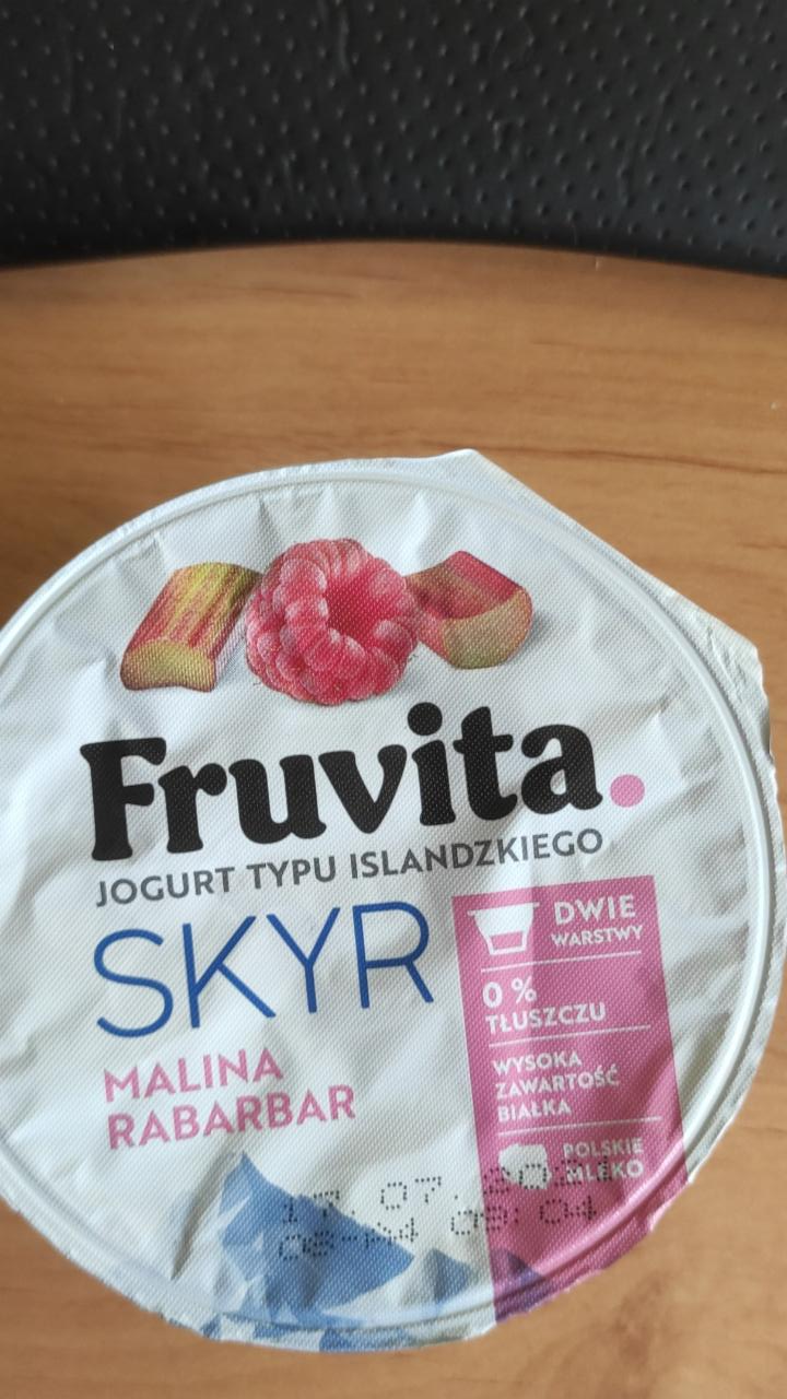 Zdjęcia - Skyr malina rabarbar Fruvita