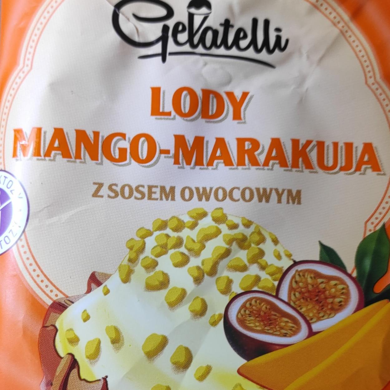 Zdjęcia - Lody mango marakuja z sosem owocowym Gelatelli