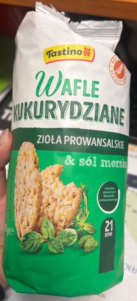 Zdjęcia - Wafle kukurydziane zioła prowansalskie i solą morską Tastino