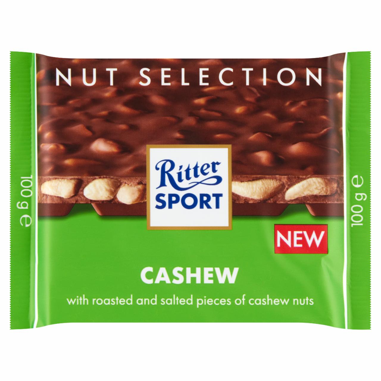 Zdjęcia - Czekolada mleczna z prażonymi solonymi kawałkami orzechów nerkowca Ritter Sport